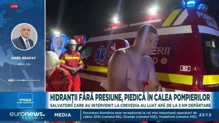 Arafat, despre situatia hidrantilor din tara: "Exista zone in care nu ai apa in hidranti"