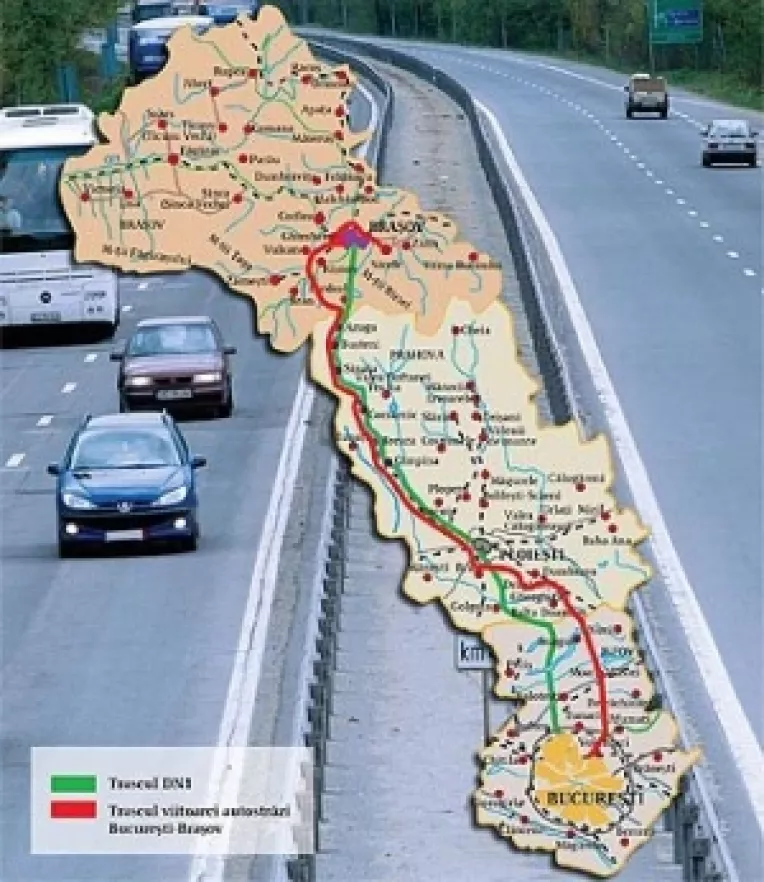 Inca un esec: Construirea tronsonului de autostrada Comarnic-Brasov a fost amanata