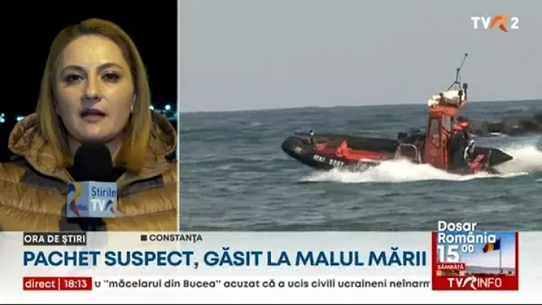 Pachet suspect, gasit pe malul marii
