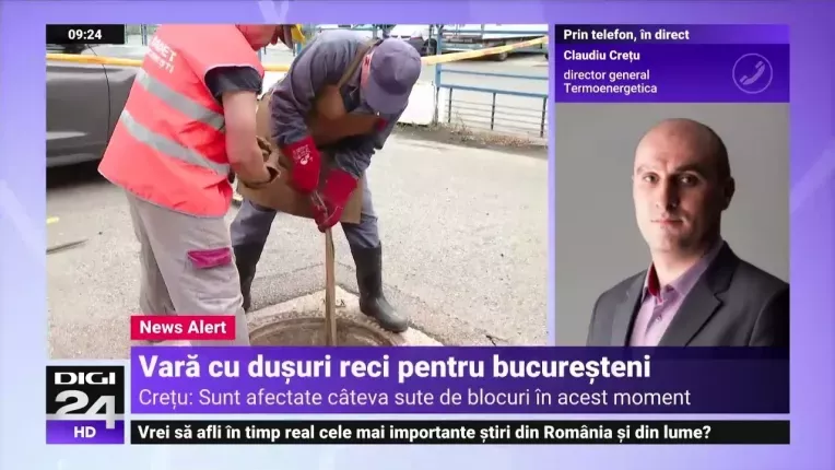 "Tine de noroc" cand vor avea bucurestenii apa calda. Cum explica seful Termoenergetica problema